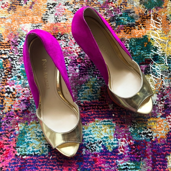 ENZO ANGIOLINI Platform Pump Color Block Fuchsia - Picture 2 of 3
